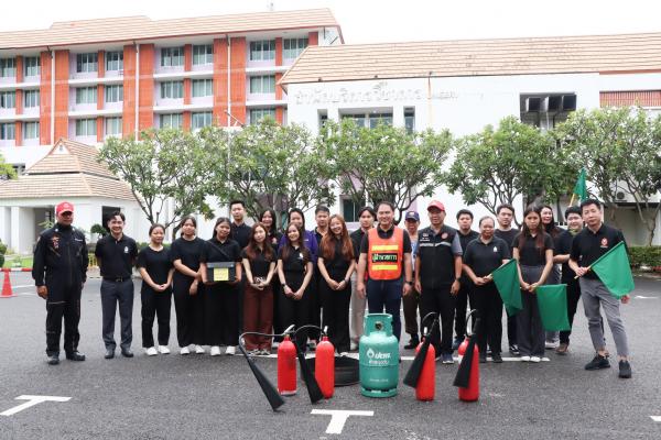 UNISERV จัดอบรมการฝึกซ้อมตามแผนป้องกันระงับอัคคีภัย และฝึกซ้อมรับมือเมื่อเกิดเหตุแผ่นดินไหวให้กับบุคลากรในสำนักฯ 