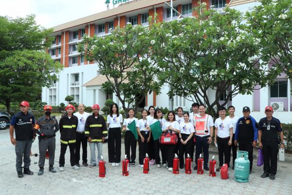 การฝึกซ้อมตามแผนป้องกันและระงับอัคคีภัยและฝึกซ้อมรับมือเมื่อเกิดเหตุแผ่นดินไหว