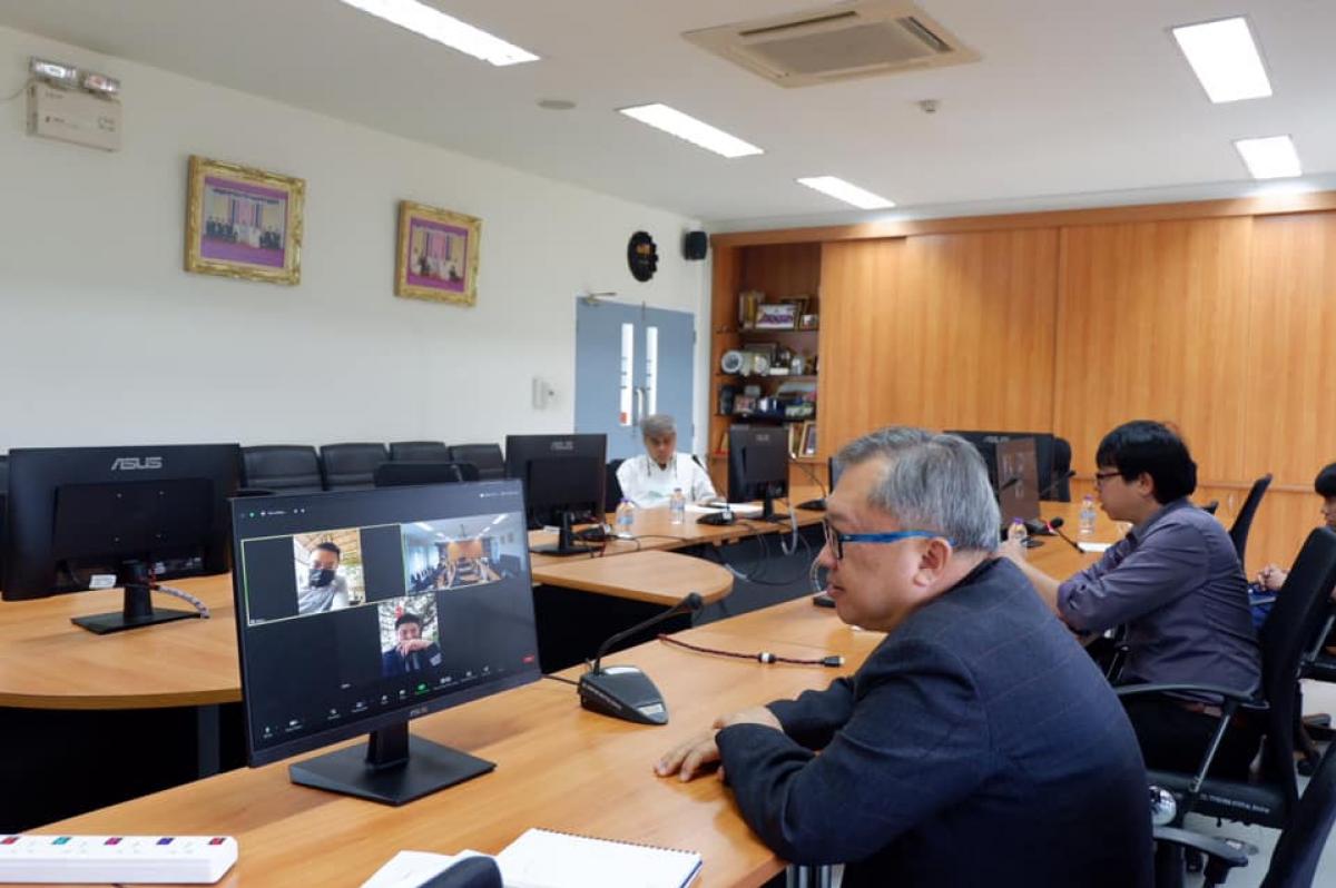 การประชุม Open Edutainment ผ่านระบบ Zoom ระหว่างผู้แทนมหาวิทยาลัยจากประเทศสาธารณรัฐประชาชนจีน