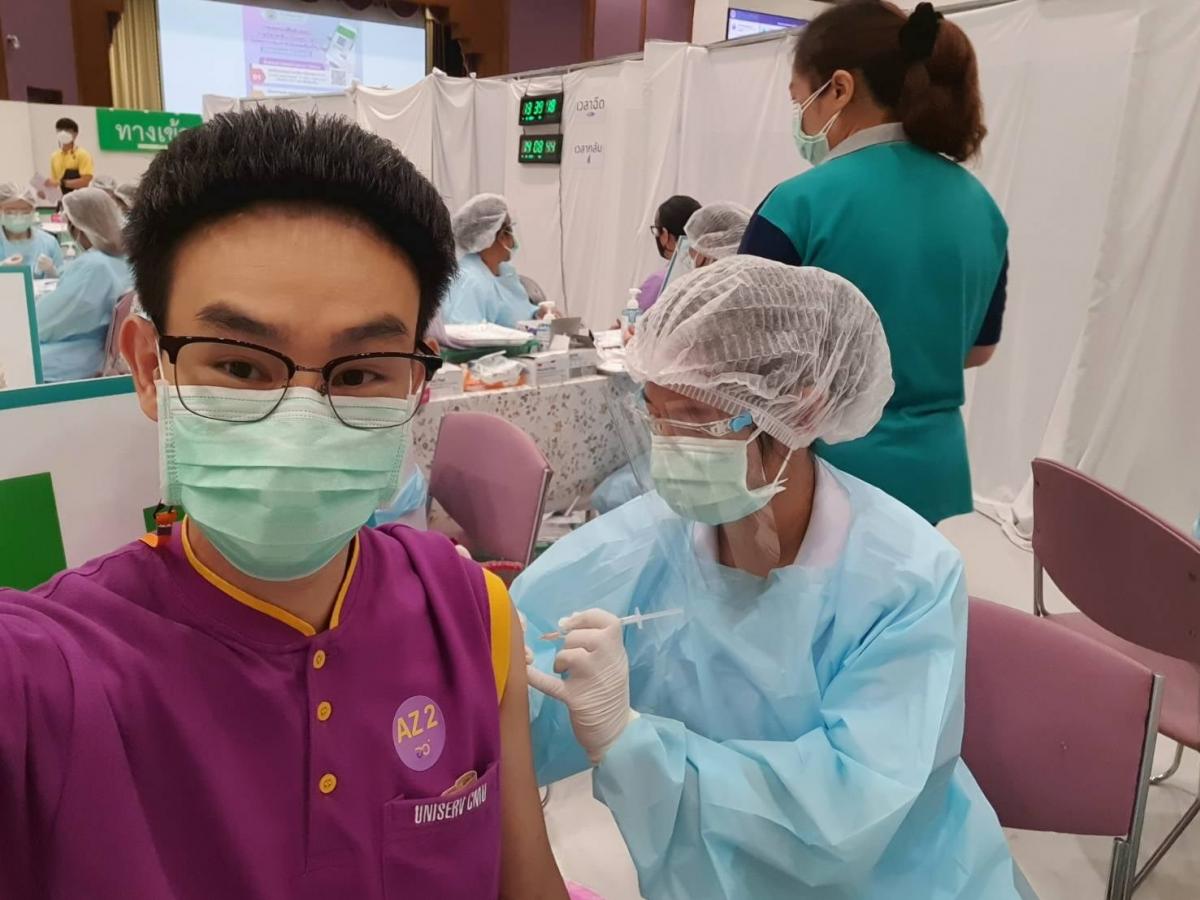 บุคลากรสำนักบริการวิชาการ เข้ารับวัคซีนป้องกันโรคโควิด 19 ของประเทศไทย เข็มที่ 2