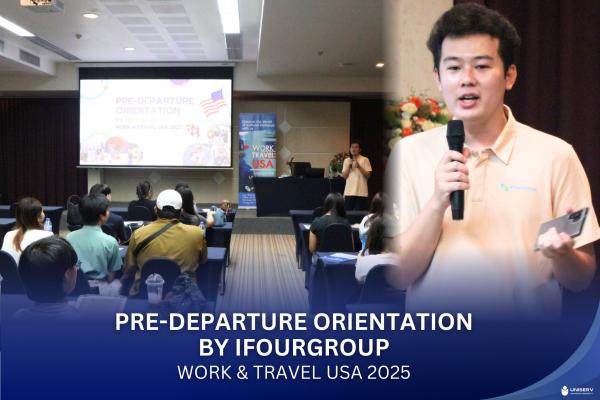PRE-DEPARTURE ORIENTATION BY I FOUR GROUP WORK & TRAVEL USA 2025